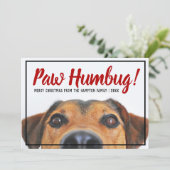 ドッグフォトバフンバグクリスマスペット シーズンカード (スタンド正面)
