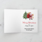 ドッグフォトパーソナライズ名クリスマス シーズンカード (内部)