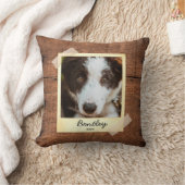ドッグフォトフレーム素朴パーソナライズされた装飾用クッション クッション (ブランケット)