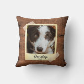 ドッグフォトフレーム素朴パーソナライズされた装飾用クッション クッション (裏面)