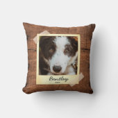 ドッグフォトフレーム素朴パーソナライズされた装飾用クッション クッション (正面)