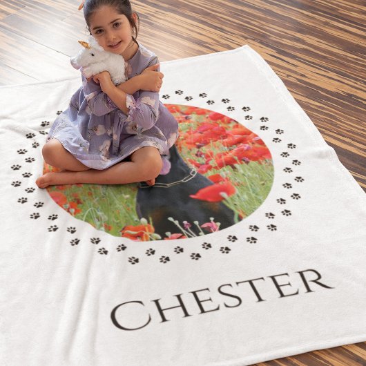 ドッグフォトブランケットパーソナライズされた- Pet Keepsake Gift フリースブランケット