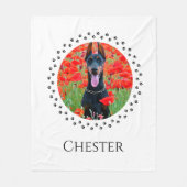 ドッグフォトブランケットパーソナライズされた- Pet Keepsake Gift フリースブランケット (正面)