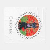 ドッグフォトブランケットパーソナライズされた- Pet Keepsake Gift フリースブランケット (正面(横))