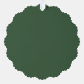 ドッグフォトプレイドボウクリスマス紙オーナメントカード オーナメントカード (裏面)