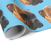 ドッグフォトボクサーパピーブライトブルーカスタム ラッピングペーパー (ロールコーナー)