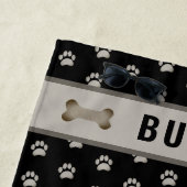 ドッグフォトポープリントドッグボーンパーソナライズされたビーチ ビーチタオル (インサイチュ)