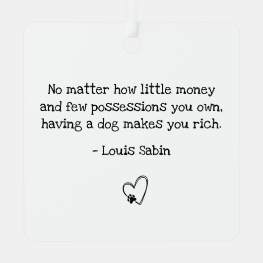 ドッグフォトメタルスクエアオーナメント メタルオーナメント (裏面)