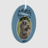 ドッグフォトリエレガントボンペットパーソナライズされた オーナメント (正面)