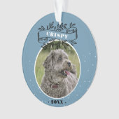 ドッグフォトリエレガントボンペットパーソナライズされた オーナメント (正面)