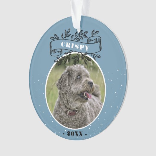ドッグフォトリエレガントボンペットパーソナライズされた オーナメント (正面)