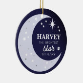 ドッグフォト悔やみや弔慰記念ペットメモリアルスター セラミックオーナメント (右)