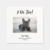 ドッグフォト結婚のカクテルナプキン スタンダードカクテルナプキン (正面)