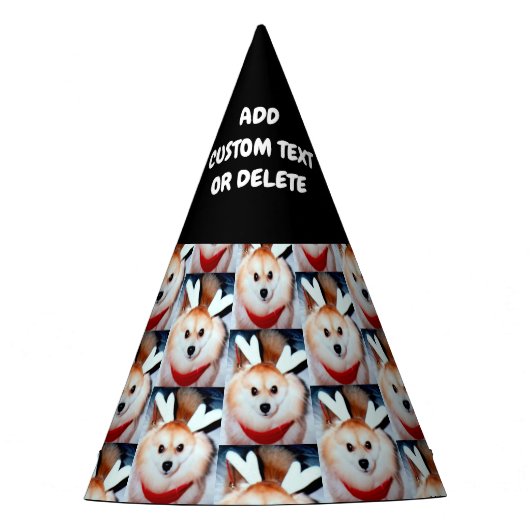 ドッグフォト誕生日DIY パーティーハット (正面)