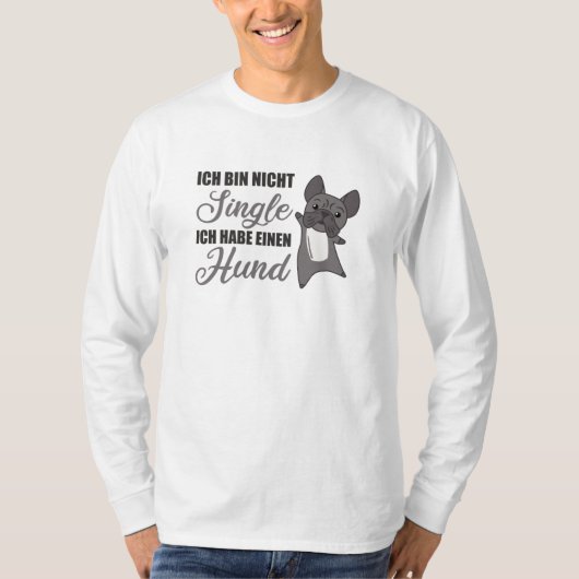 ドッグフランスのブルドッグ独身の犬のオーナー Tシャツ (正面)