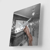 ドッグフレンドリーサロンタバーンバー1900写真 スクエア壁時計 (傾斜)