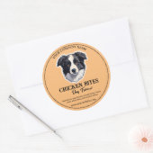 ドッグフードシールのビジネスラベル ラウンドシール (封筒)