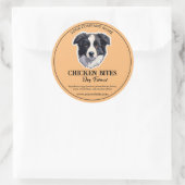 ドッグフードシールのビジネスラベル ラウンドシール (バッグ)