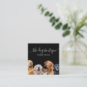 ドッグブティックビジネスカードブラック&ホワイト コーリングカード (スタンド正面)