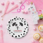 ドッグブラックスポットダルマチア誕生日紙プレート ペーパープレート (パーティー)