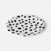 ドッグブラックスポットダルマチア誕生日 ペーパープレート (アングル)