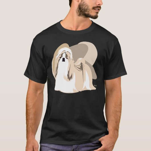 ドッグブリーズバイイクスコシーズー（犬）Tzu Tシャツ (正面)