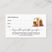 ドッグブリーズベットペットケアスクリプトアポイントメント 名刺 (裏面)