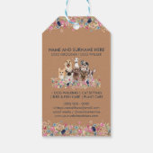 ドッグブリーズ獣医ペットシッター犬 ギフトタグ (裏面)