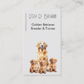 ドッグブリーダーのトレーナーゴールデンレトリバーQRコード 名刺 (正面)