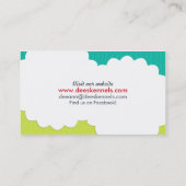 ドッグブリーダーラボ子犬ティール（緑がかった色）ライム 名刺 (裏面)