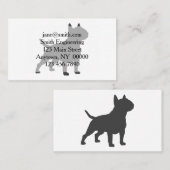 ドッグブルテリアブラックシルエット 名刺 (正面/裏面)