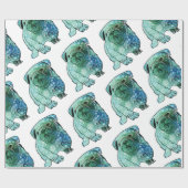 ドッグブルフランスのドッグ光沢ラッピング紙 ラッピングペーパー (フラット)