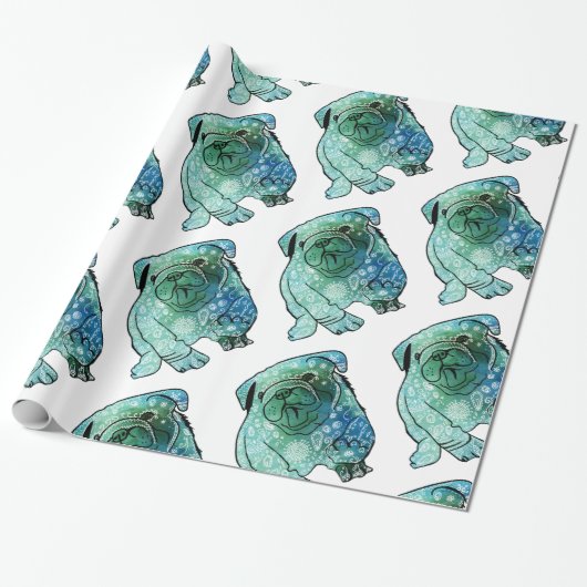 ドッグブルフランスのドッグ光沢ラッピング紙 ラッピングペーパー (アンロールド)