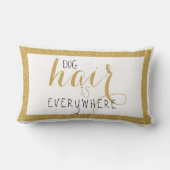 ドッグヘアエースエース金ゴールド文字デザイングリッター ランバークッション (裏面)