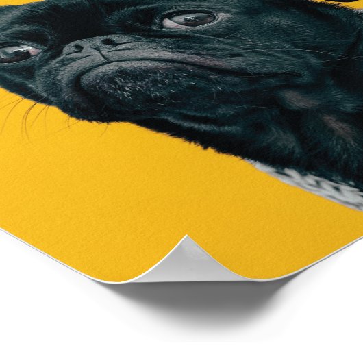 ドッグヘアファーフェッティカスタム引用文アート ポスター (角)