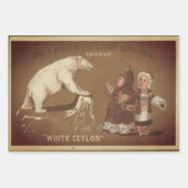 ドッグベアヴィンテージ広告アメリカン・アート | ラッピングペーパーシート (正面)