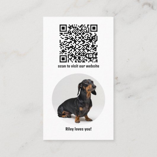 ドッグペットインフルエンサーソーシャルメディアDachshund Wiener 名刺 (裏面)