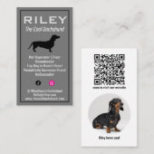 ドッグペットインフルエンサーソーシャルメディアDachshund Wiener 名刺 (正面/裏面)