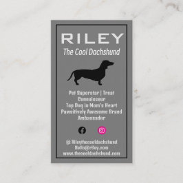 ドッグペットインフルエンサーソーシャルメディアDachshund Wiener 名刺