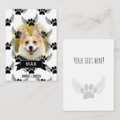 ドッグペットカスタムメモリアル白黒 ノートカード (正面/裏面)