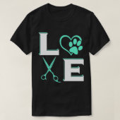 ドッグペットグルーミングスタイリストかわいいトリマーギフトVet Tec Tシャツ (デザイン正面)