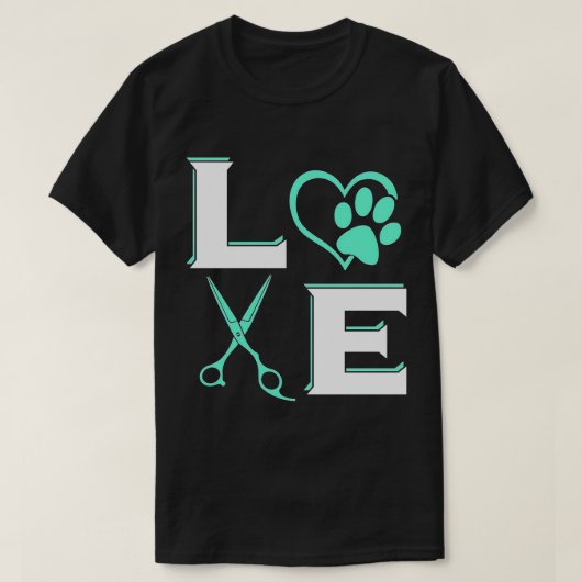 ドッグペットグルーミングスタイリストかわいいトリマーギフトVet Tec Tシャツ (デザイン正面)