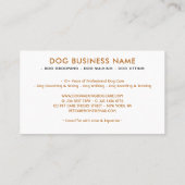 ドッグペットシッター搭乗トリマーウォーカー水彩画 名刺 (裏面)