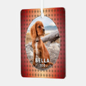 ドッグペットフォッエレガントトゴールデン雪片クリスマス メタルオーナメント (正面左)