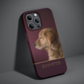 ドッグペットフォトゴールデンレトリバーパーソナライズされた名 Case-Mate iPhoneケース