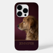 ドッグペットフォトゴールデンレトリバーパーソナライズされた名 Case-Mate iPhoneケース (裏面)