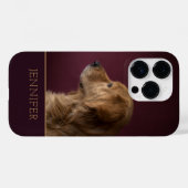 ドッグペットフォトゴールデンレトリバーパーソナライズされた名 Case-Mate iPhoneケース (裏面 (横))