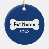 ドッグペットフォトフレーム – 両面 セラミックオーナメント (裏面)