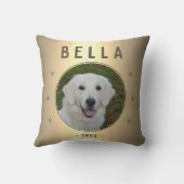 ドッグペットフォトメタリック黄金の雪片キープサケ クッション (裏面)