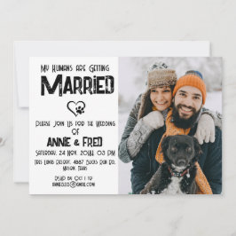 ドッグペットラバー結婚式招待状 招待状